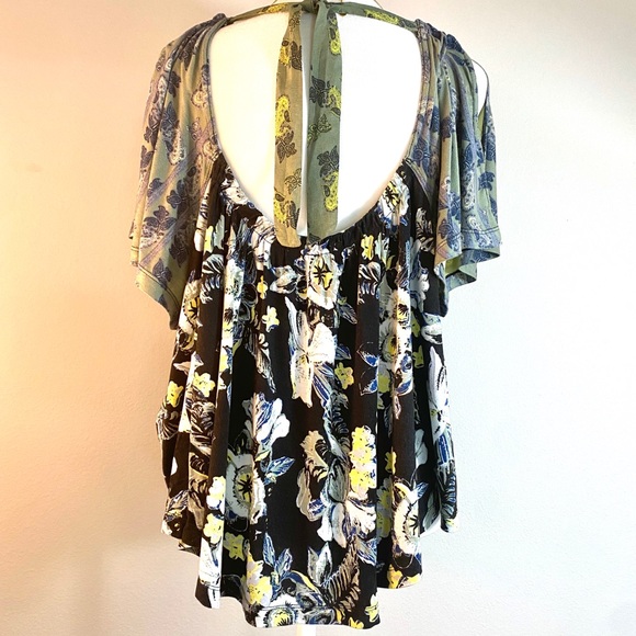 Free People Floral Tie Back Top - Picture 4 of 12